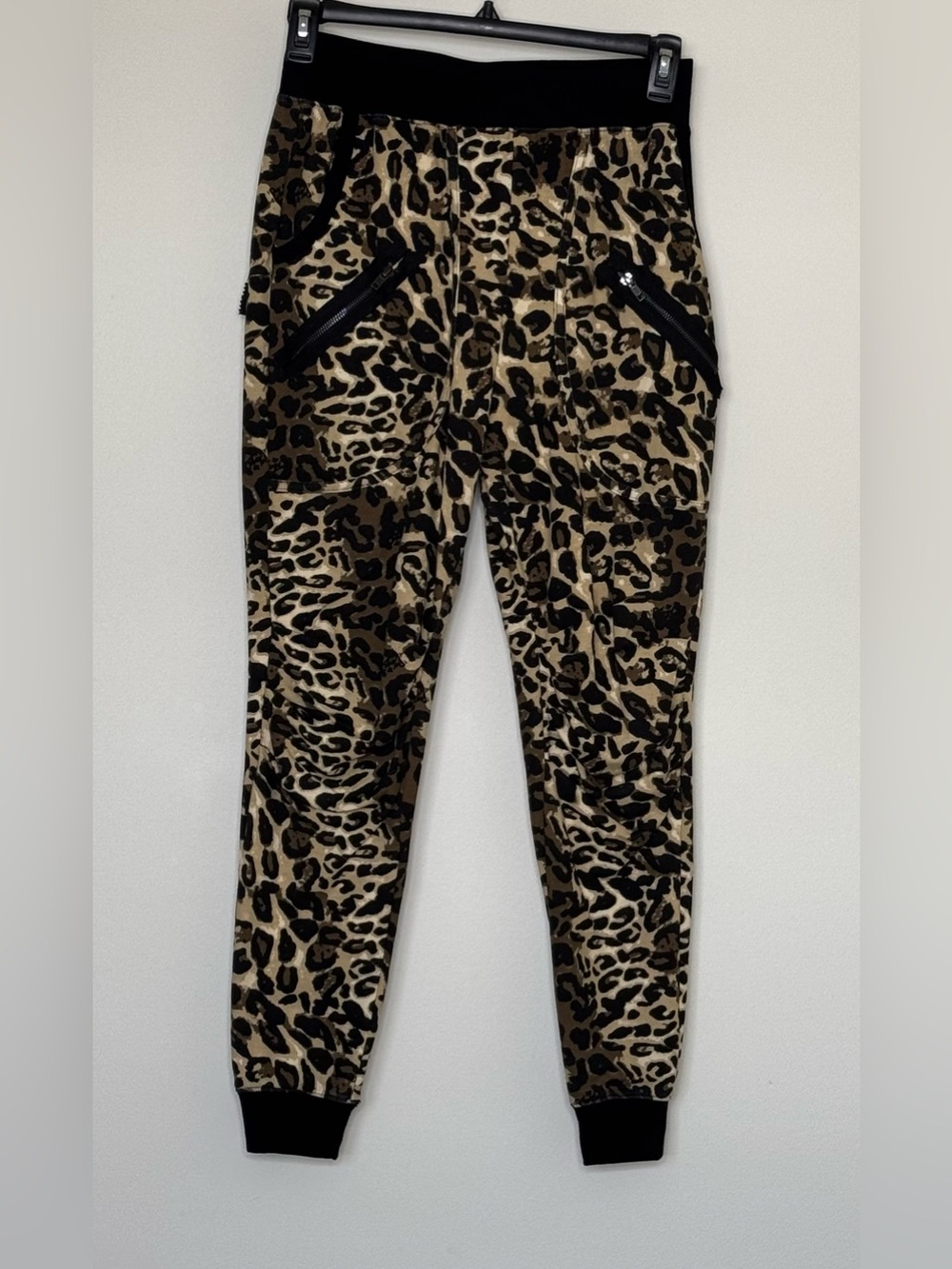 Urban Groove Animal Print Joggers in Tan and Black